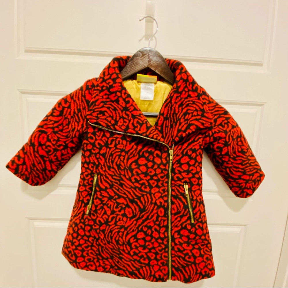 Plush Jacquard Toddler Coat sz 2T